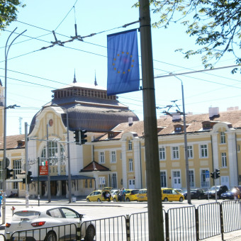 Железнодорожный вокзал города Бургас, 2016 год