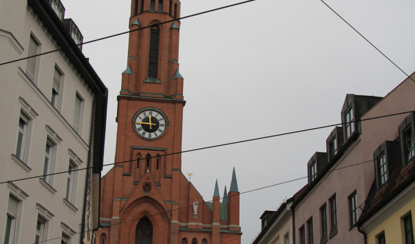 134 приходская церковь Санкт-Иоанн Креститель (Johanniskirche, Neue Pfarrkirche St. Johann Baptist (Haidhausen))