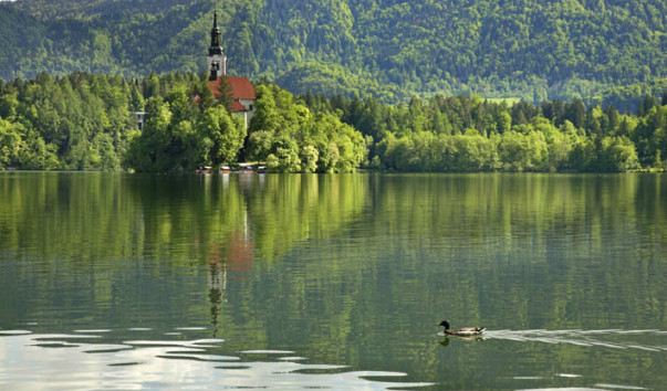 Блед. Бледское озеро. Словения