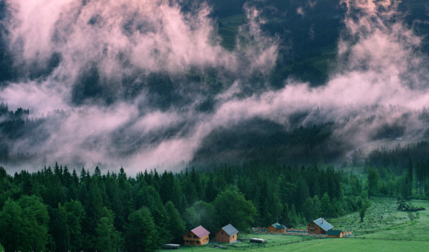 Утро в Карпатах
