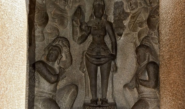 Mamallapuram - Панчратхи - Драупади Ратха - Панно Дурги