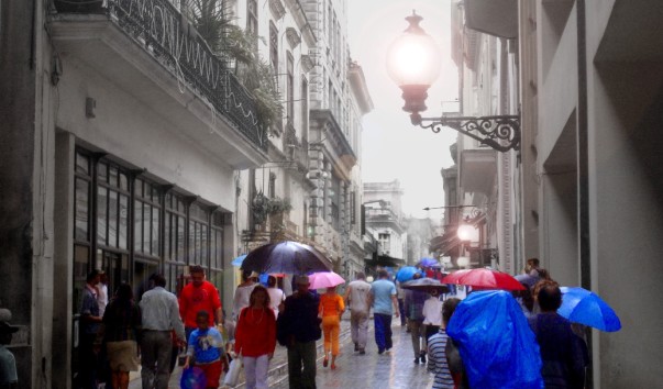 Вечерний дождик в Гаване. Контрасты